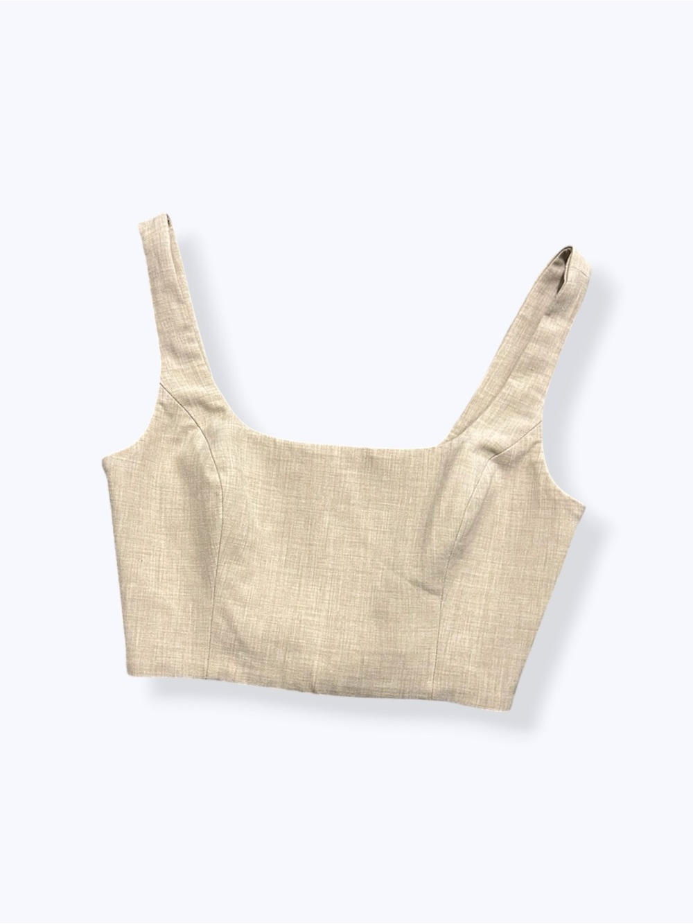 Wilfred Corset Beige Square Neck Crop Top